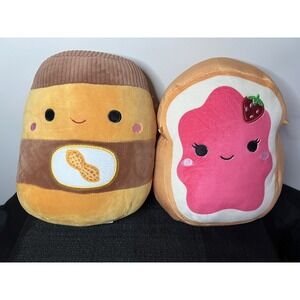 Squishmallows Duo Brizby and Iman Peanut Butter & Jelly‎ 2022 RARE Plush Cute